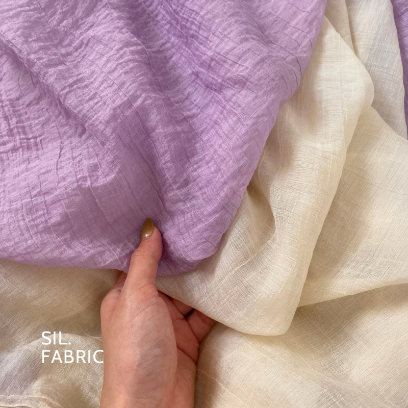 TƠ NHĂN - Vải mềm nhẹ bề mặt nhăn tự nhiên - sil.fabric