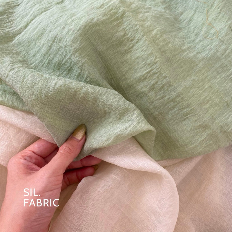 TƠ NHĂN - Vải mềm nhẹ bề mặt nhăn tự nhiên - sil.fabric