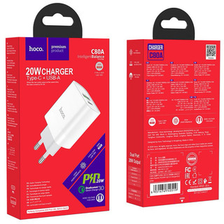Cốc sạc nhanh hoco c80a pd20w qc3.0