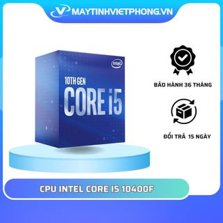 [full vat]cpu intel core i5-10400f (2.9ghz turbo up to 4.3ghz, 6 nhân 12 luồng, 12mb cache, 65w) [hàng box nk]