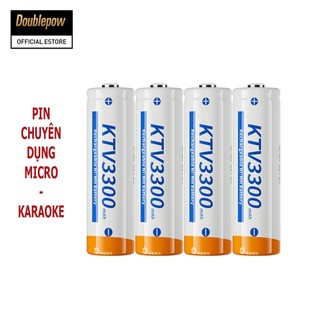 Combo 4 viên pin tiểu AA sạc lại Doublepow 3300mAh - Pin công suất cao