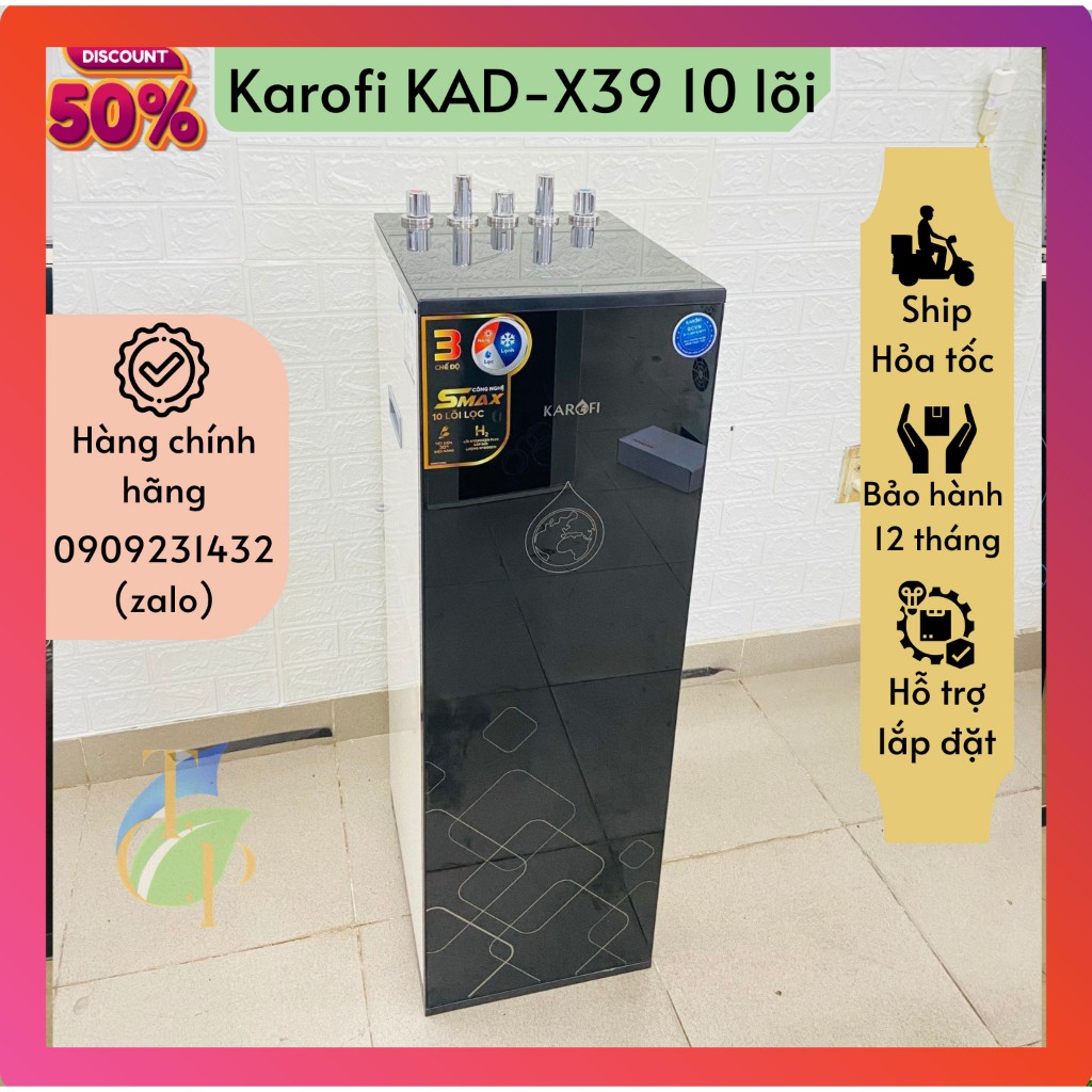 Máy lọc nước RO nóng nguội lạnh Karofi KAD-X39 10 lõi (97%)