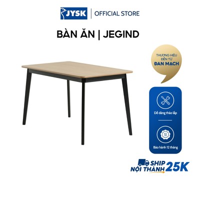 Bàn ăn | JYSK Jegind | gỗ công nghiệp/gỗ cao su | trắng/sồi | nhiều kích thước