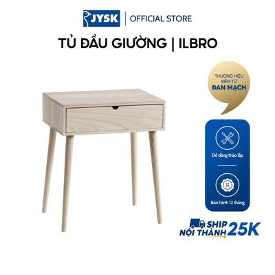 Tủ đầu giường | JYSK Ilbro | gỗ tự nhiên | 45x54x32cm
