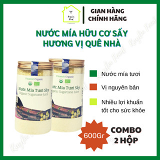 Combo 2 Nước Mía Tươi Sấy Yo'V Vinamit Lon 600g Nước Mía Thật Hương Vị Thật