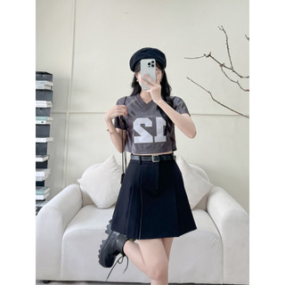 [Ảnh Thật ]Áo Croptop Thể Thao  Number 12 [DollaHouse]