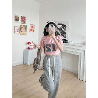 [Ảnh Thật ]Áo Croptop Thể Thao  Number 12 [DollaHouse]