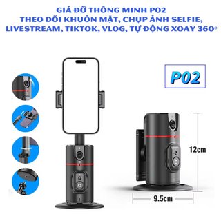 Tay Cầm Chống Rung Điện Tử Gimbal P02/ p01 - Nhận diện khuôn mặt AI 360°- Gimbal Điện Thoại Chống Rung
