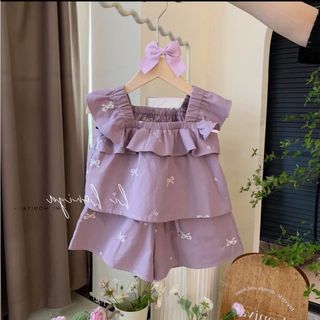 [MAY KID] Set tím đồ đôi mẹ bé ( ảnh thật )