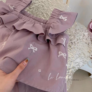 [MAY KID] Set tím đồ đôi mẹ bé ( ảnh thật )