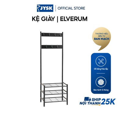 Kệ giày | JYSK Elverum | kim loại | màu đen | R60xS40xC175cm