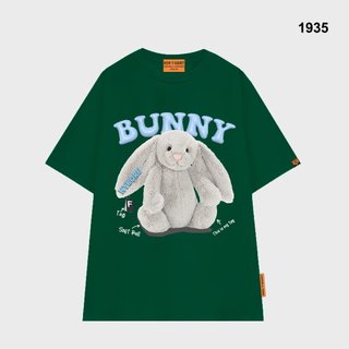 Áo thun tay lỡ unisex in hình Thỏ Bunny bằng bông 3D độc đáo