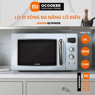Lò vi sóng Xiaomi Qcooker CR-WB2301 phong cách vintage retro dung tích 23L 800W hàng chính hãng