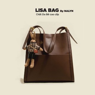 Túi xách nữ nalyn lisa bag màu nâu cafe da thật
