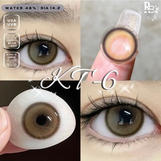 Kính Áp Tròng RUBYEYES Màu Nâu Tây KT-6 Full 0-5 Độ + Tặng Khay Gương Dụng Cụ Đeo BST BEARLENS