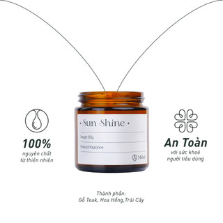 Nến thơm mikó tinh chất thiên nhiên hương gỗ teak, trái cây, xạ hương- nến thơm an lành
