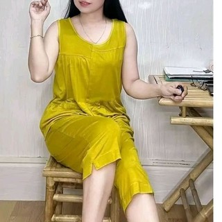 TPS181(M-6XL) Bộ Lửng Sát Nách Tầng Thun Lụa TuyenPhan Bigsize