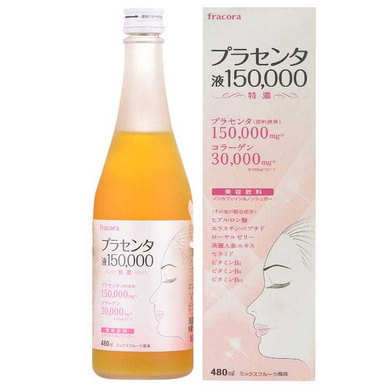 Nước Uống Collagen Fracora Placenta 480ml | Nước Uống Nhau Thai Heo Giảm Nhăn, Căng Bóng, Trắng Da