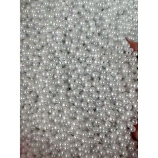 100g  hạt ngọc trai nhựa có lỗ ,trang trí decor, phụ kiện