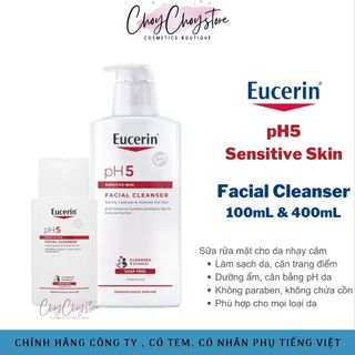  Sữa Rửa Mặt Eucerin Facial Cleanser 100mL & 400mL Cho Da Nhạy Cảm  Hàng Nhập Khẩu  