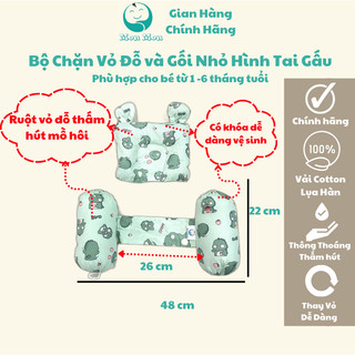 Gối Chặn Vỏ Đỗ Và Gối Vỏ Đỗ chặn cho bé sơ sinh - Gối chặn Chính Hãng MonMon tặng kèm vòng dâu tằm