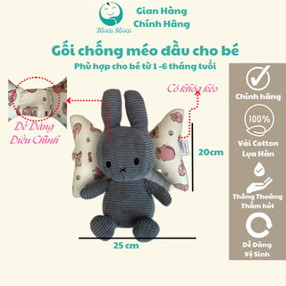 Gối chống méo đầu cho bé sơ sinh ,gối định hình giúp định hình cổ bé MonMon