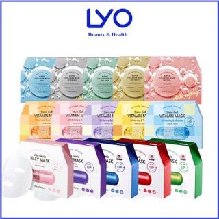 Combo 10 Miếng Mặt Nạ Dưỡng Trắng Da Hàn Quốc Hộp 10 Miếng Banobagi Mask Vita Genic/ Stem Cell/ Super Collagen 30ml