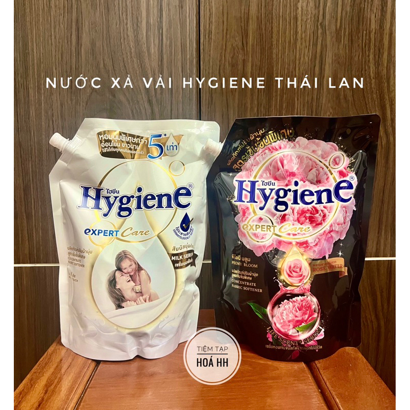 Nước xả vải Hygiene Trắng 1300ml và Đen 1150ml Đậm Đặc Thái Lan