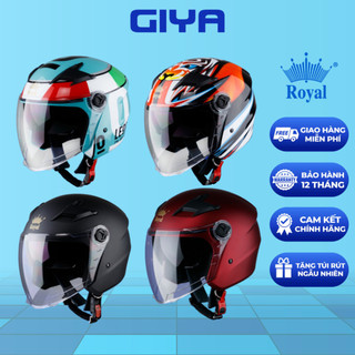 Mũ bảo hiểm 3/4 có kính Royal M268 2 kính chính hãng, bảo hành 12 tháng, freeship toàn quốc