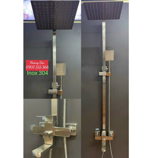 Sen Cây Tắm Đứng THÂN ĐÚC Nóng Lạnh SUS 304 Vuông TR-1089 (Bảo hành toàn quốc 12 tháng) Không chì an toàn cho sức khỏe