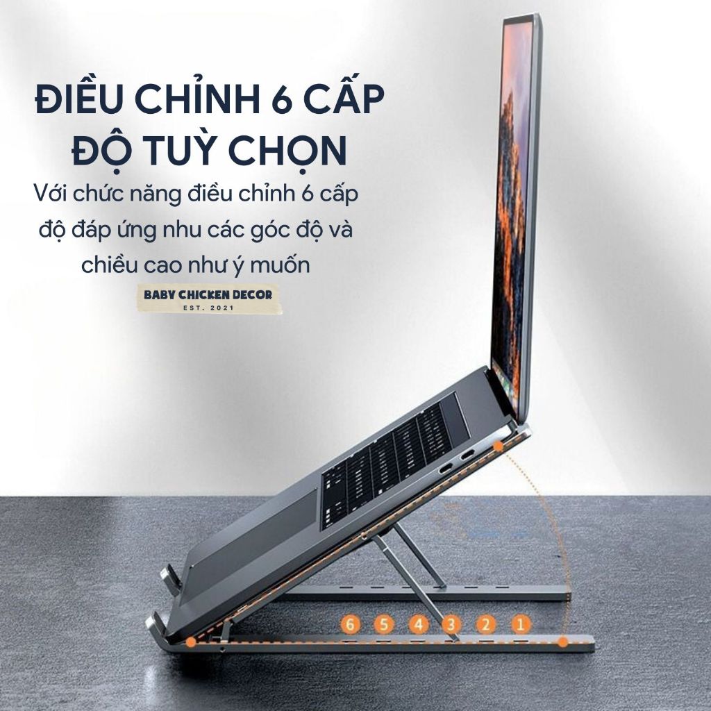 Giá đỡ LAPTOP bằng hợp kim nhôm 15/16/17 inch có thể điều chỉnh được độ cao,đế tản nhiệt laptop nhôm | BigBuy360 - bigbuy360.vn