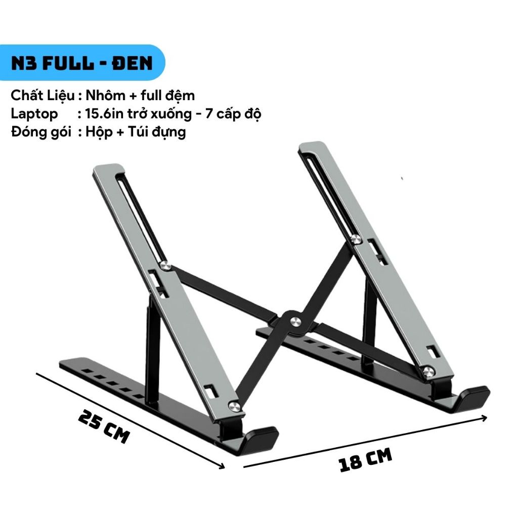 Giá đỡ LAPTOP bằng hợp kim nhôm 15/16/17 inch có thể điều chỉnh được độ cao,đế tản nhiệt laptop nhôm | BigBuy360 - bigbuy360.vn