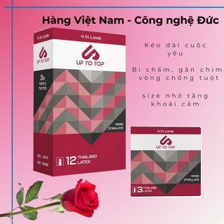 Bao cao su, bao 4 in love up to top chính hãng tâm thiện chí gai gân kéo dài jesxy shop