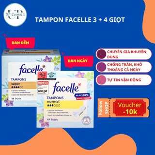 Băng Vệ Sinh Tampon Facelle 64 Chiếc 3 Giọt Hàng Nội Địa Đức