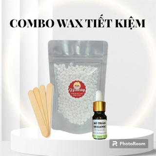 100gr Sáp wax lông siêu bám lông kèm mỡ trăn & que gỗ