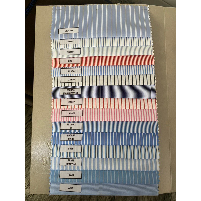 Vải Sơ Mi Sọc Poly Cotton Rayon K1.2 Chất Vải Mát Mịn - Vải Sơ Mi Mùa Hè Sài Gòn