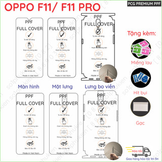 Dán PPF trong, nhám Oppo F11/ F11 Pro dành cho màn hình, mặt lưng, full viền chuẩn xịn
