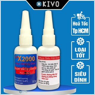 Keo Dán Sắt, Nhựa Siêu Dính LIN X2000 50g - Keo Dán Đa Năng Dán Giày, Dép, Gỗ, Thép, Sứ - Keo Siêu Dính X2000 Kivo