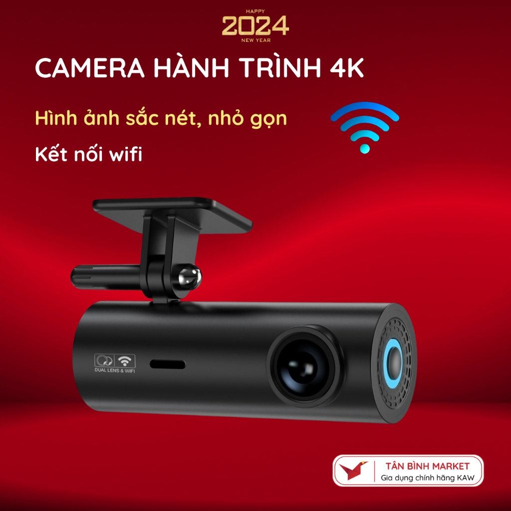 Camera hành trình Kaw G048 - Độ Phân Giải 4K, Góc Quay Rộng 170 Độ