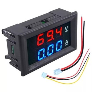 Đồng hồ đo điện áp, dòng điện, vôn kế ampe kế 0-100v 10a/50a led 0.56 inch