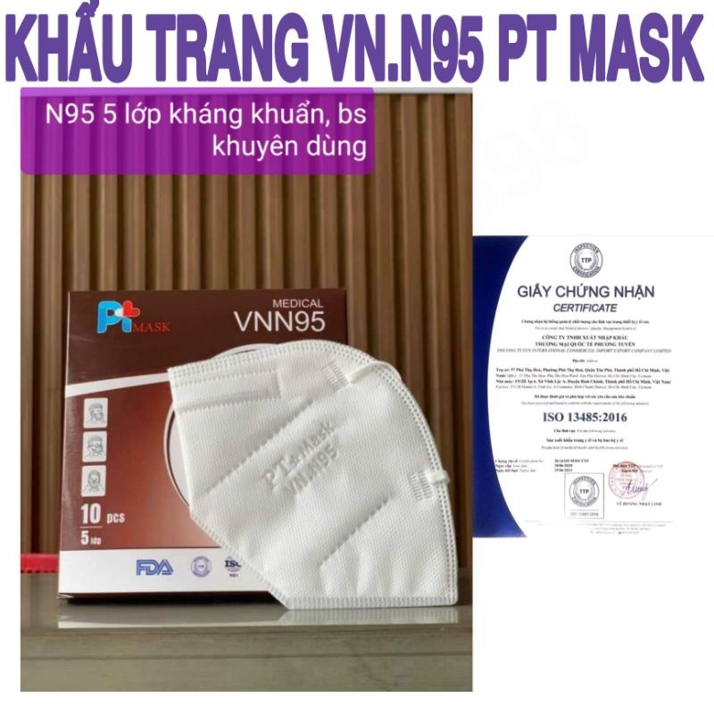 {Combo 5 Hộp 50 cái} Khẩu Trang N95 kháng khuẩn 4 Lớp PT Mask- N95 Usasen 5 lớp, (có chứng từ y tế)