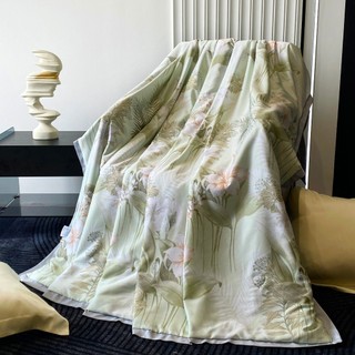 Chăn lụa thái, chăn hè lụa thái trần bông mềm mịn cao cấp 2mx2m3