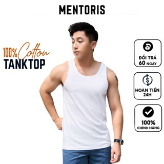 Áo ba lỗ nam lót trong MENTORIS, Áo thun sát nách Chất Cotton Siêu Mềm, Thấm Hút Mồ Hôi Cực Tốt MC02