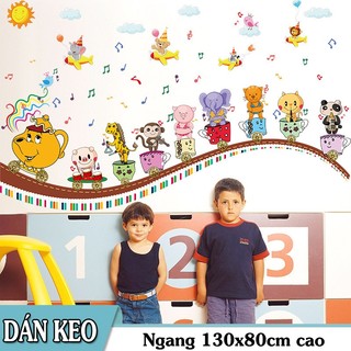 Decal trang trí tường - thú ca hát 03