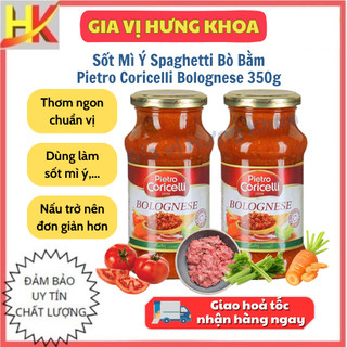 Sốt mì ý spaghetti bò bằm pietro coricelli bolognese 350g nhập khẩu ý, sốt cà chua dùng ăn mì ý