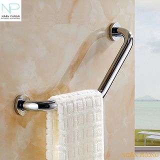 Tay vịn cong phòng tắm inox 201 dày 1.0 ly