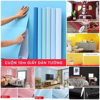  Giấy dán tường cuộn 10m mẫu tự chọn (có keo sẵn thi công dễ dàng)