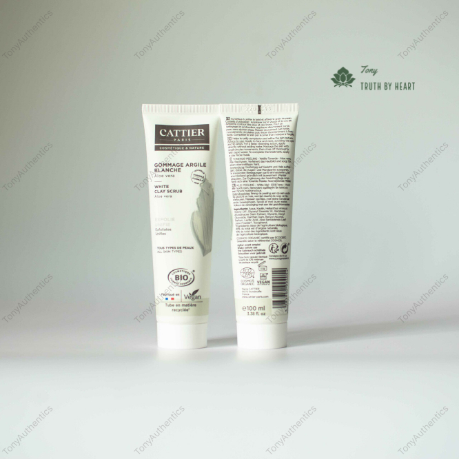Tẩy da chết Cattier Gommage Argile giúp lỗ chân lông thông thoáng, giảm thiểu mụn đầu đen