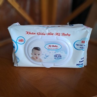Khăn ướt iq baby mẫu mới gói 80 tờ
