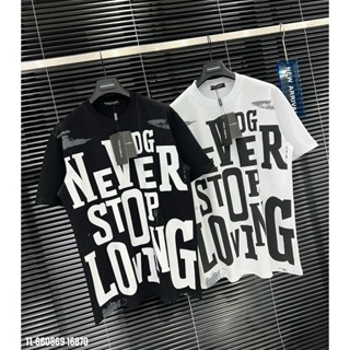   1T  Áo Phông Nam Nữ DG Họa Tiết Logo Chữ Never Hot Chất Liệu Vải Cotton Thoáng Mát Form Dáng Boy Phố Hottrend 